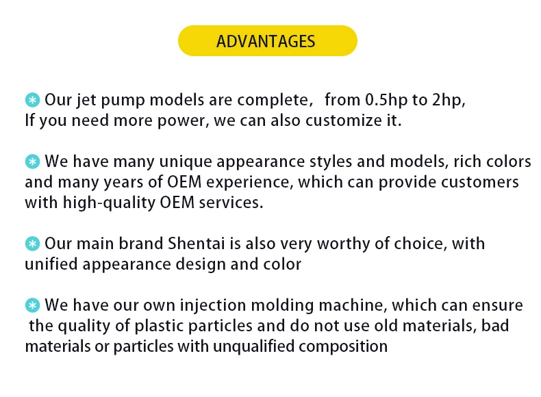 Shen Tai Jet-100 Cheap Self-Priming Solar Centrifugal Deep Well Submersible Booster Irrigation High Pressure Surface Water Pump